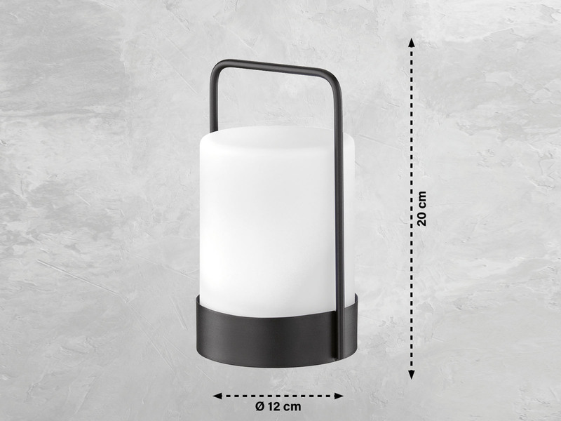 RGB Outdoor Tischleuchte CASOLI 20cm mit Fernbedienung, Solar & USB aufladbar