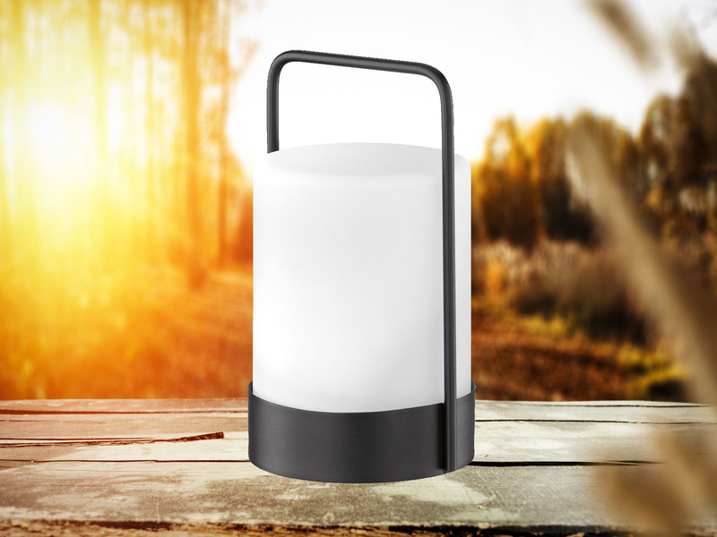 RGB Outdoor Tischleuchte CASOLI 20cm mit Fernbedienung, Solar & USB aufladbar