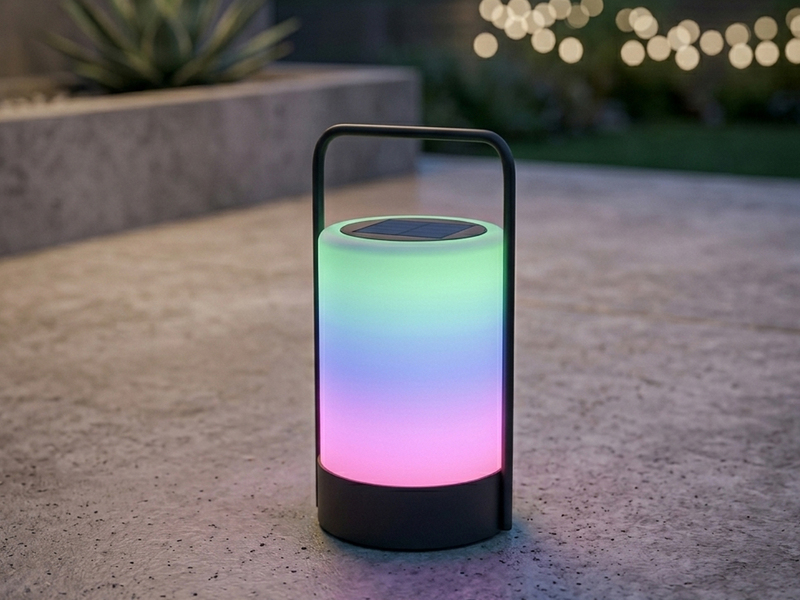 Outdoor Solar Tischleuchte CASOLI mit Fernbedienung, Höhe 20cm