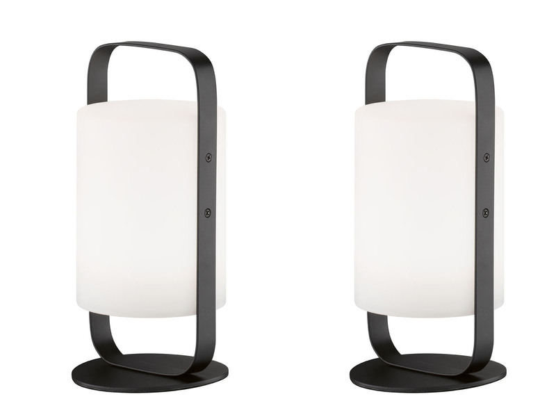 2er SET Outdoor Akku Tischlampen mit Fernbedienung & RGB, Höhe 25cm