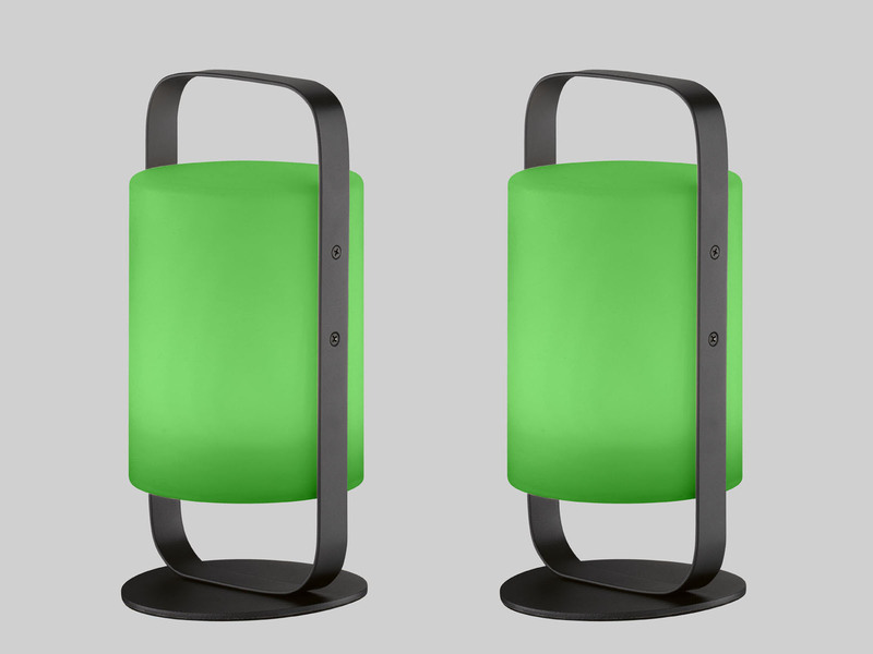 2er SET Outdoor Akku Tischlampen mit Fernbedienung & RGB, Höhe 25cm
