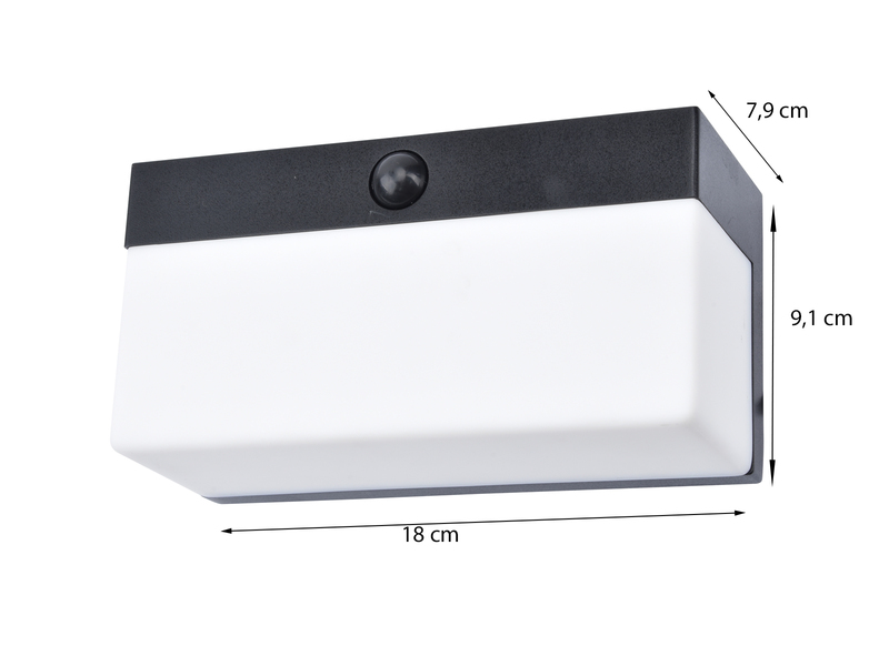 LED Solar Wandleuchte 2er SET Breite 18cm Bewegungsmelder, per App steuerbar