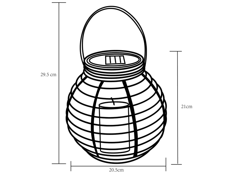 Solarlaterne 2er SET mit LED Kerze & Rattanoptik hängend oder stehend, Höhe 23cm