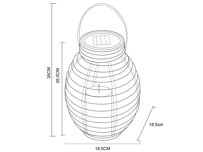Solarlaterne 2er SET mit LED Kerze & Rattanoptik hängend oder stehend, Höhe 35cm