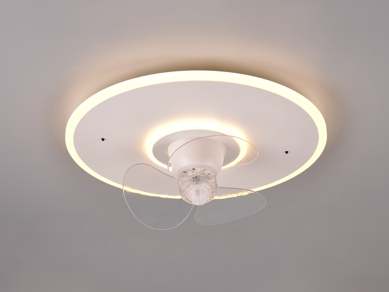 LED Deckenleuchte mit Ventilator NYBRO Fernbedienung Lichtfarbe Wechsel Ø50cm