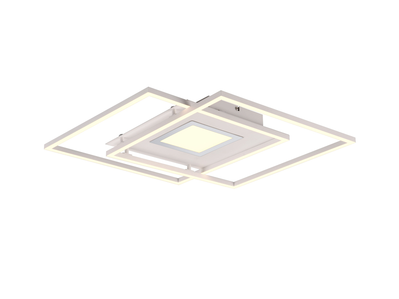 Flache Deckenleuchte VIA mit Fernbedienung Weiß, Breite 50cm