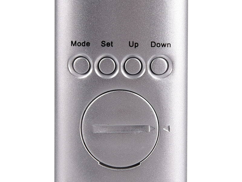 Akku Tischleuchte PATTY Info Panel per USB aufladbar Silber dimmbar