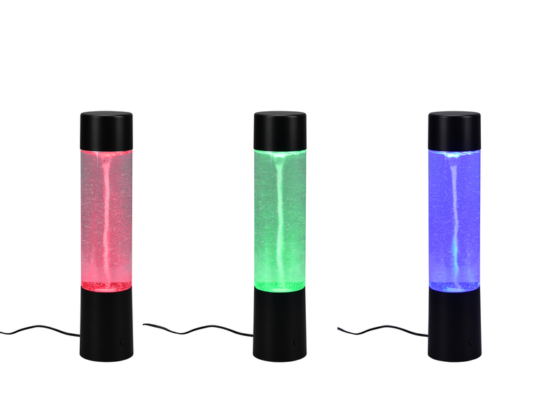 LED Tischleuchte TORNADO RGB Farbwechsel, Schwarz 34cm hoch