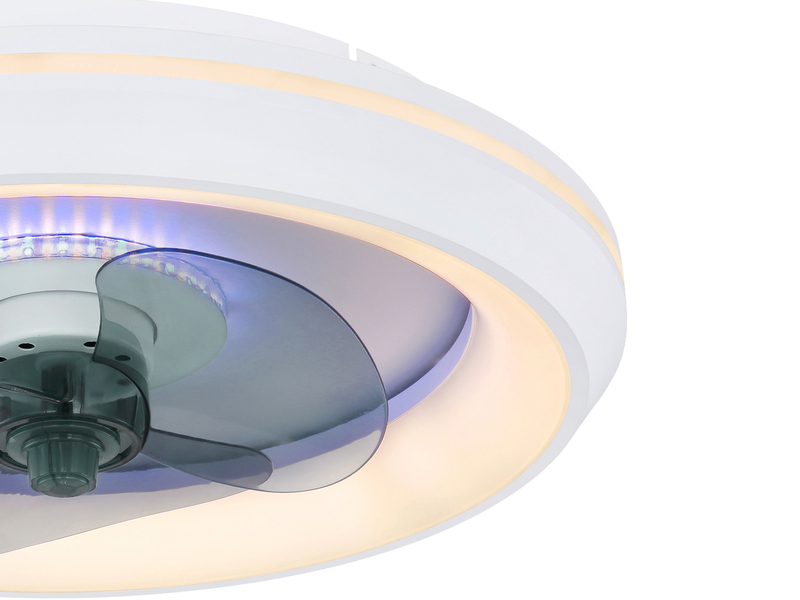 Deckenleuchte JOEY mit Ventilator & Fernbedienung Lichtfarbe einstellbar, Ø 48cm