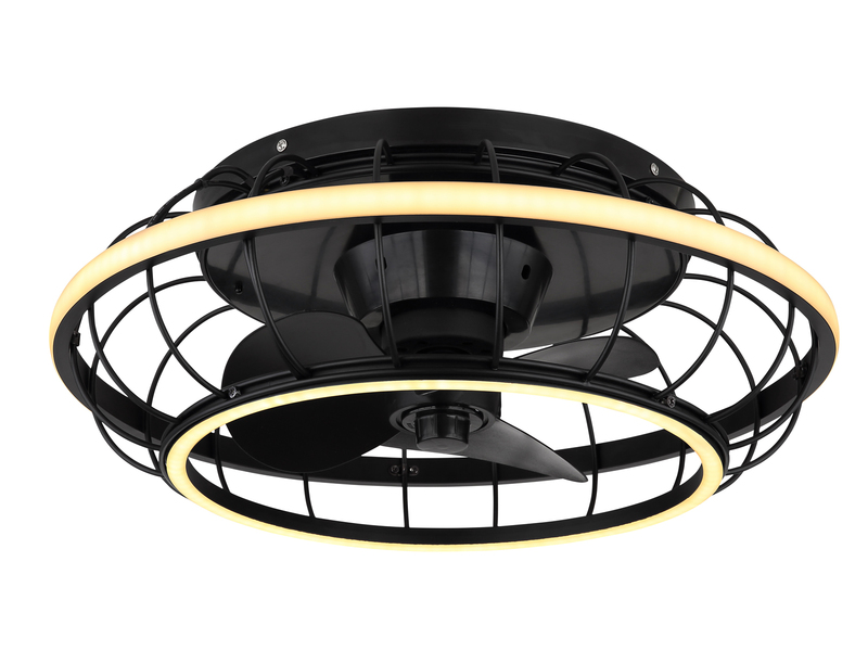 LED Deckenleuchte LEONHARD mit Ventilator & Fernbedienung, dimmbar, Ø 50cm
