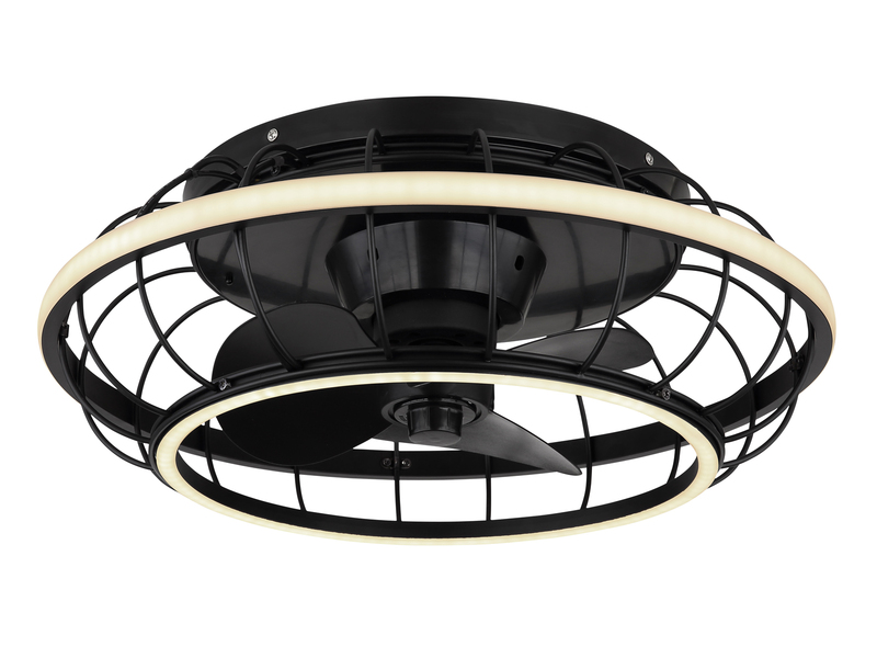 LED Deckenleuchte LEONHARD mit Ventilator & Fernbedienung, dimmbar, Ø 50cm