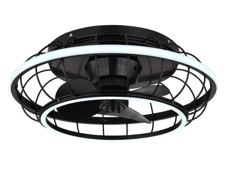 LED Deckenleuchte LEONHARD mit Ventilator & Fernbedienung, dimmbar, Ø 50cm