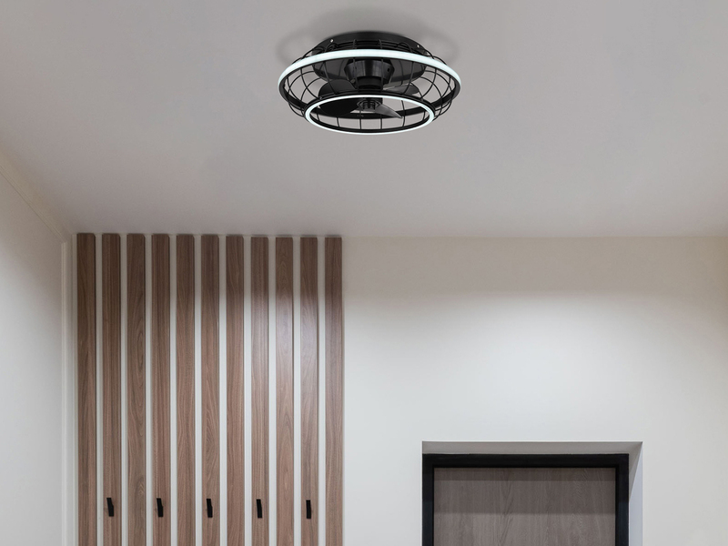 LED Deckenleuchte LEONHARD mit Ventilator & Fernbedienung, dimmbar, Ø 50cm