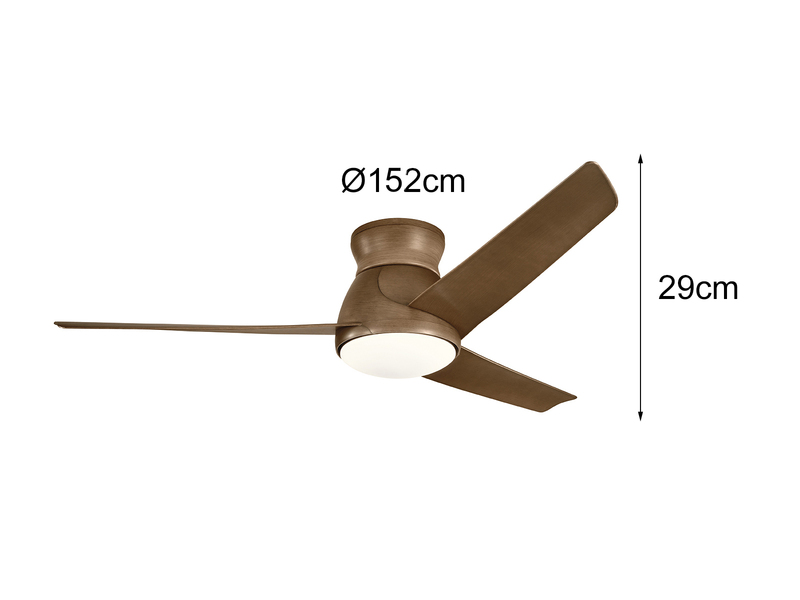 Deckenventilator ERIS mit Licht, Outdoor geeignet IP44, Ø 152cm