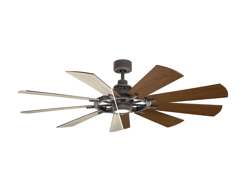 Deckenventilator GENTRY mit Licht & wendbaren Flügeln in 2 Dekoren, Ø 165cm