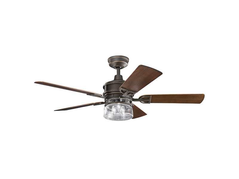 Deckenventilator LYNDON mit Licht & Fernbedienung, Feuchtraumgeeignet, Ø 132cm