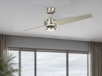 Deckenventilator XETY Ø 142cm mit Licht und Fernbedienung, Silber