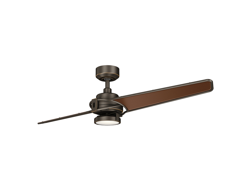 Deckenventilator XETY Ø 142cm mit Licht und Fernbedienung, Bronzefarbig