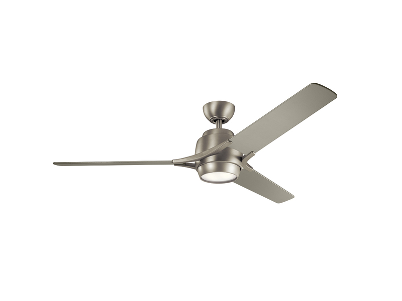 Deckenventilator ZEUS Ø 152cm mit Licht und Fernbedienung, Silber