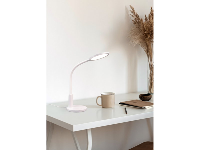 LED Schreibtischleuchte SALLY Flexibel dimmbar Weiß, Höhe 36cm