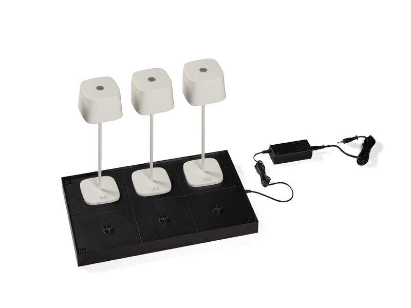 6er Set Outdoor Akku Tischleuchten mit USB Ladestation