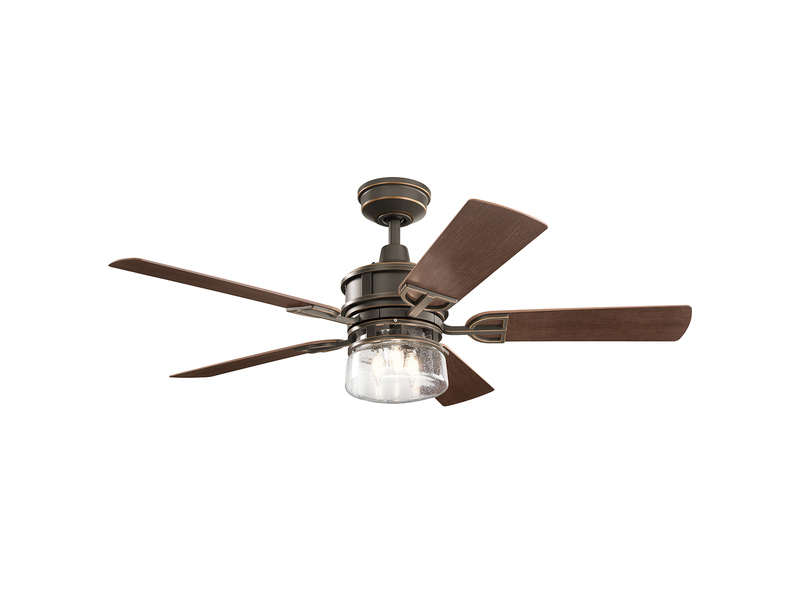 LED Deckenventilator mit Licht & Fernbedienung Feuchtraumgeeignet, Ø 132cm