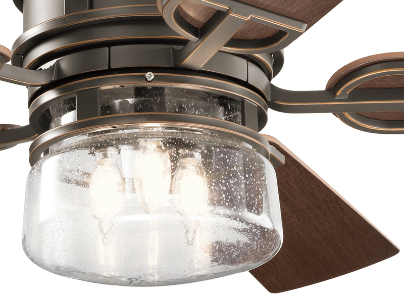 LED Deckenventilator mit Licht & Fernbedienung Feuchtraumgeeignet, Ø 132cm