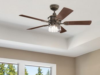 LED Deckenventilator mit Licht & Fernbedienung Feuchtraumgeeignet, Ø 132cm