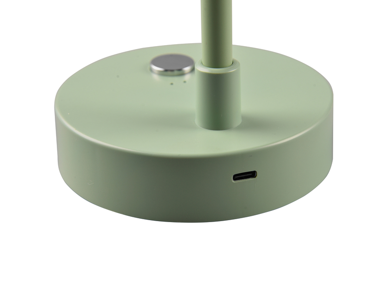 Akku Tischleuchte LENNY per USB aufladbar Sensordimmer Grün, 28cm