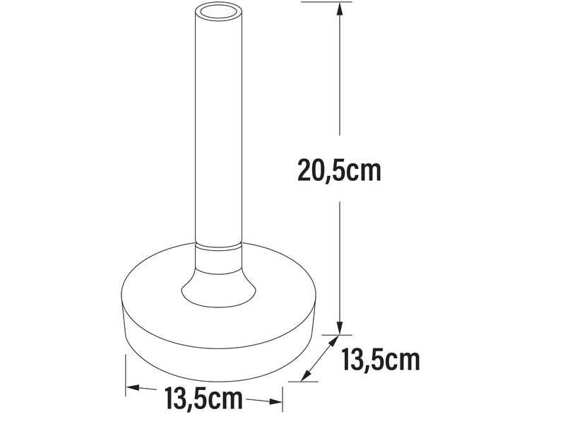 LED Außentischleuchte und Blumenvase BIARRITZ mit Akkubetrieb, Weiß Höhe 20cm