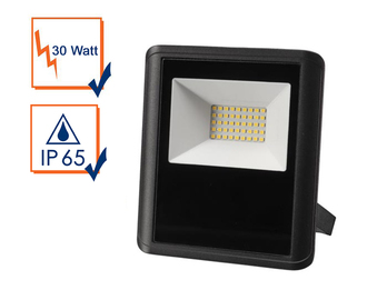 LED Außenstrahler 30 Watt, 16,5x14,8cm mit Befestigungsbügel, IP65