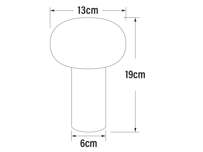 LED Akku Outdoor Tischleuchte ANTIBES mit RGB Farbwechsel, Weiß Höhe 19cm