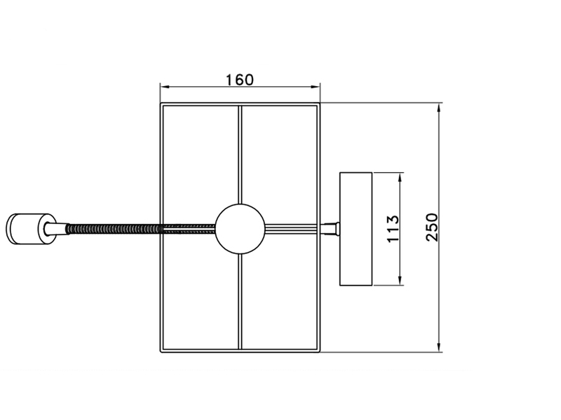 LED Wandlampe mit Leselampe Schalter & Stecker, Holz mit Stoffschirm H: 30cm