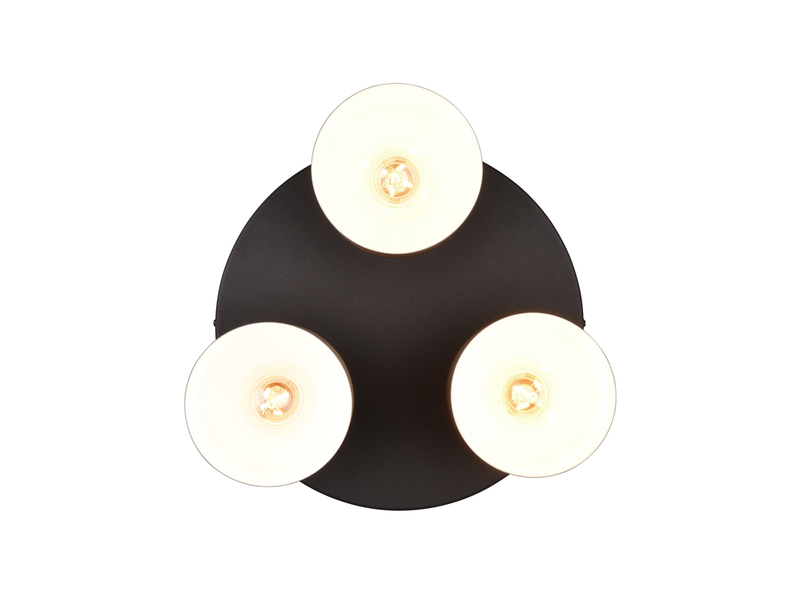 Deckenleuchte 3-flammig Metall Lampenschirme Coffee Töne & E27 LED, Ø 37cm