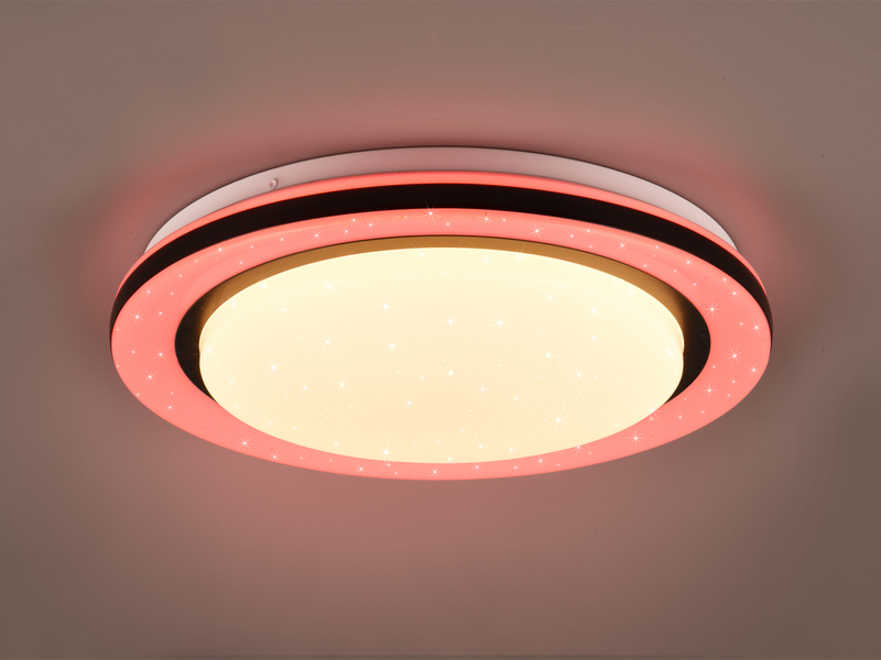 LED Deckenleuchte CARTIDA Fernbedienung Sternenhimmel Farbwechsel, Ø 38cm