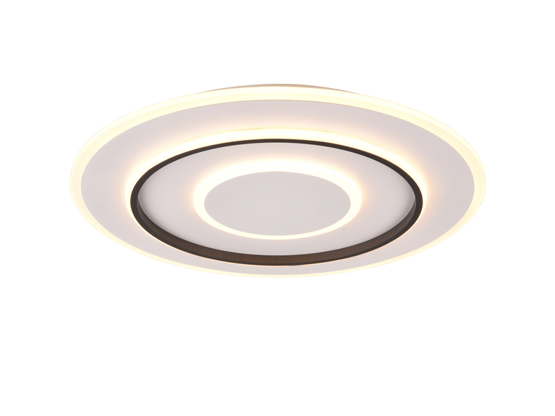 Flache LED Deckenleuchte JORA Weiß mit Fernbedienung dimmbar,  Ø 60cm
