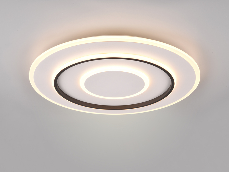 Große LED Deckenleuchte JORA flach & hell, mit Fernbedienung dimmbar Ø 60cm