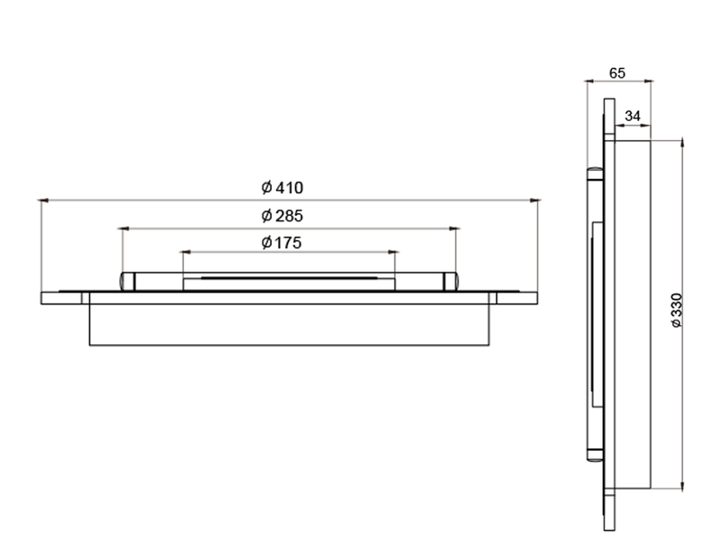 Moderne LED Deckenleuchte JORA flach mit Fernbedienung dimmbar, Weiß Ø 41cm