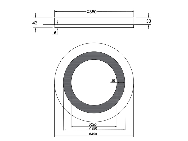 LED Deckenleuchte MORGAN mit Fernbedienung hell & dimmbar, Schwarz Gold Ø 45cm