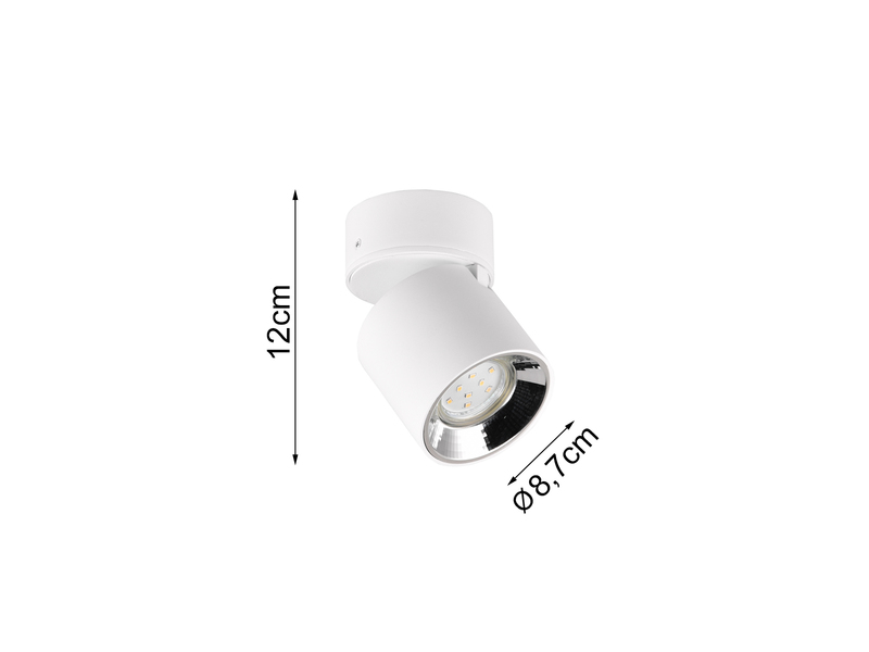 Deckenstrahler GUAYANA Weiß, Ø 9cm