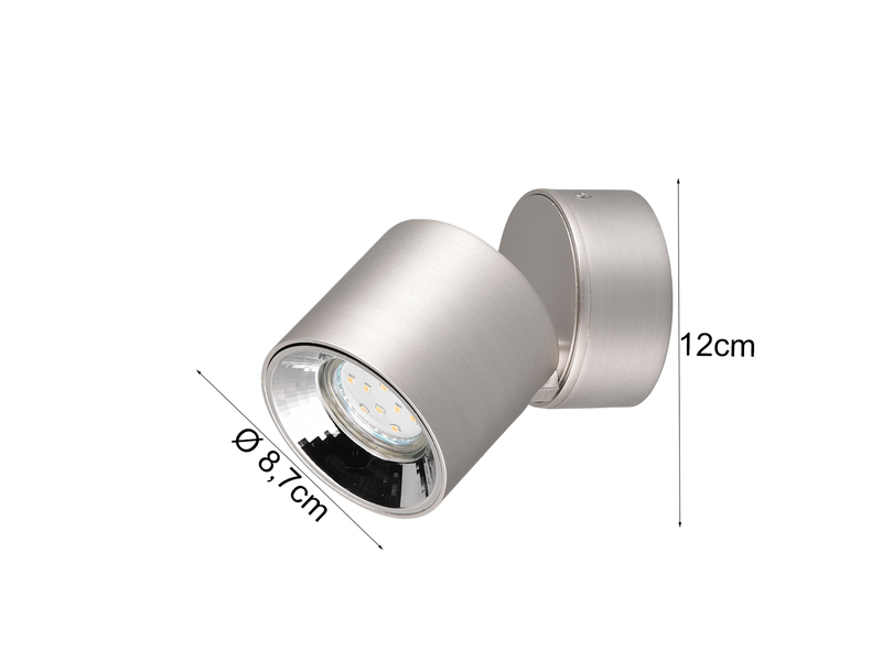Deckenstrahler GUAYANA Silber, Ø 9cm