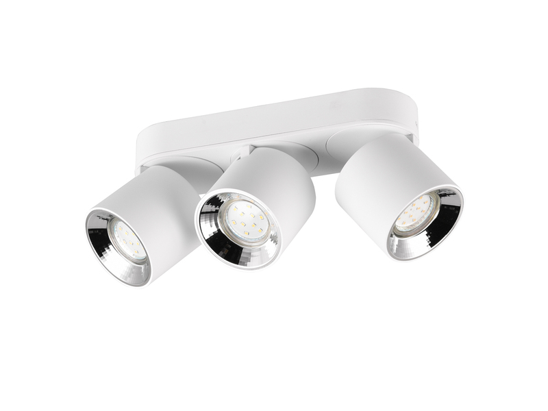 Deckenstrahler GUAYANA Aufbauspot 3-flammig Weiß, Breite 27cm