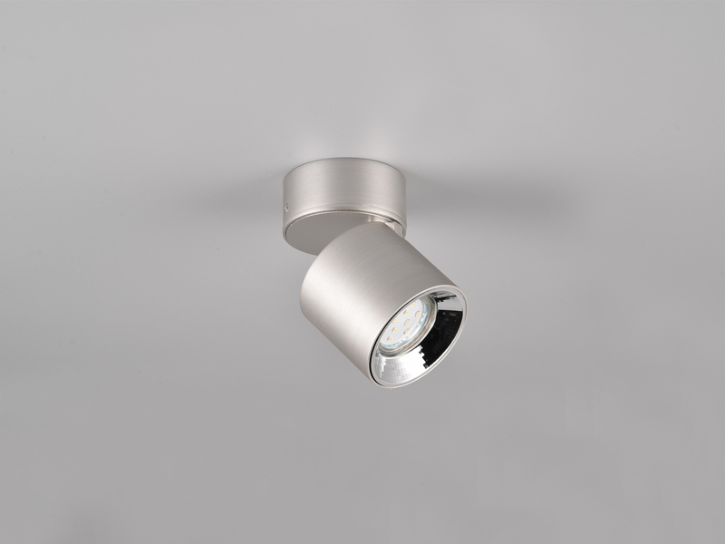LED Spot Deckenstrahler Silber dimmbar, Ø 9cm