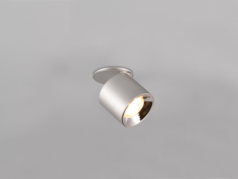 LED Spot Deckenstrahler Silber dimmbar, Ø 9cm