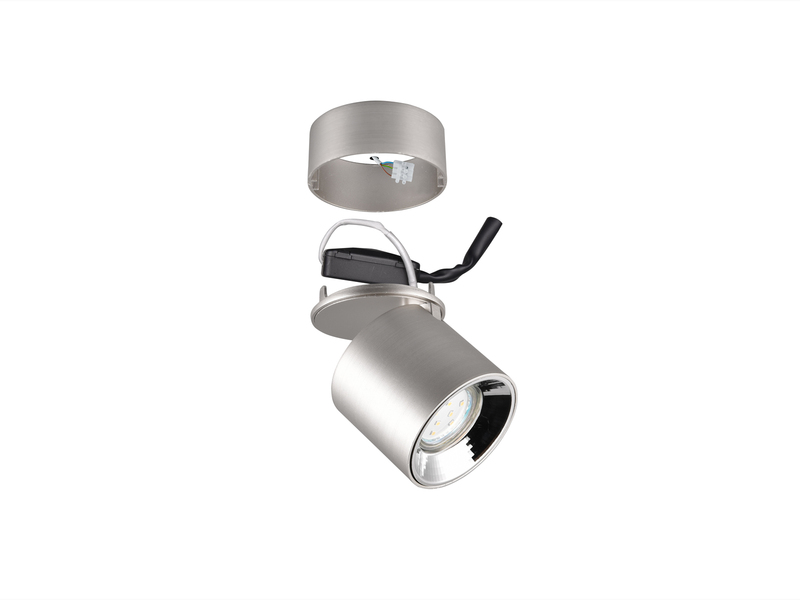 LED Spot Deckenstrahler Silber dimmbar, Ø 9cm