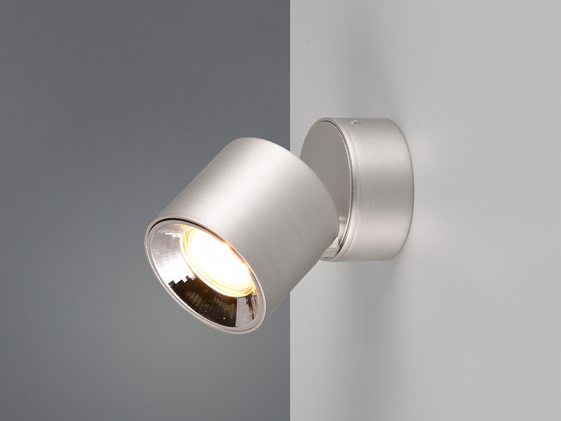 LED Spot Deckenstrahler Silber dimmbar, Ø 9cm
