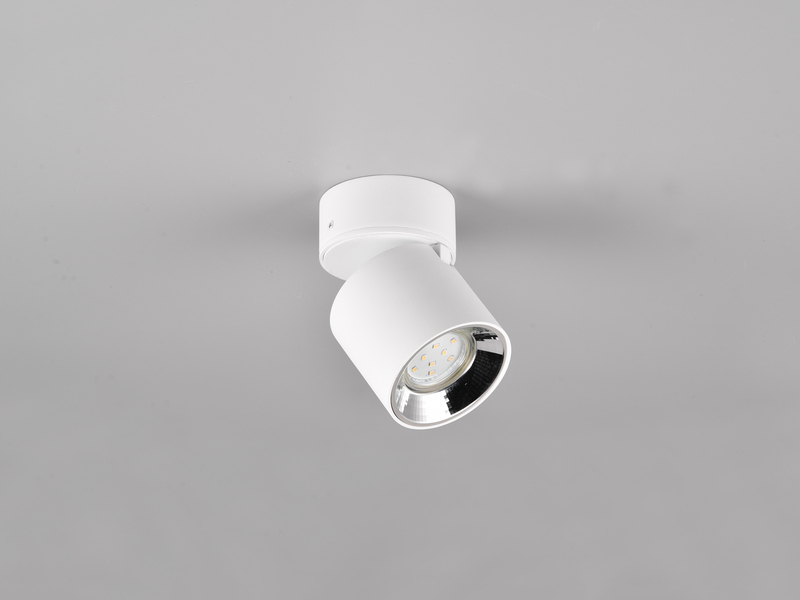 LED Deckenstrahler Weiß 1 Spot schwenkbar dimmbar Ø 9cm
