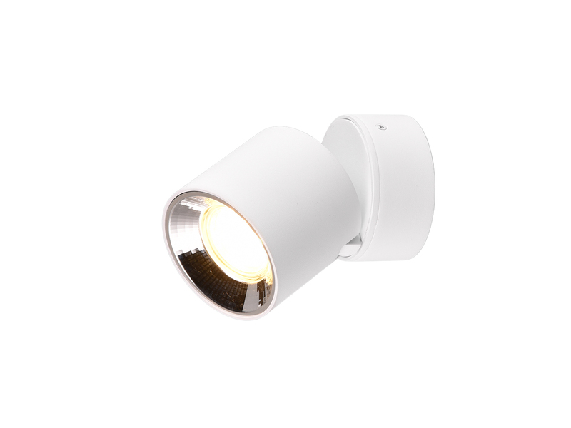 Deckenstrahler Aufbauspot 1-flammig Weiß Ø 9cm, inkl. GU10 LED