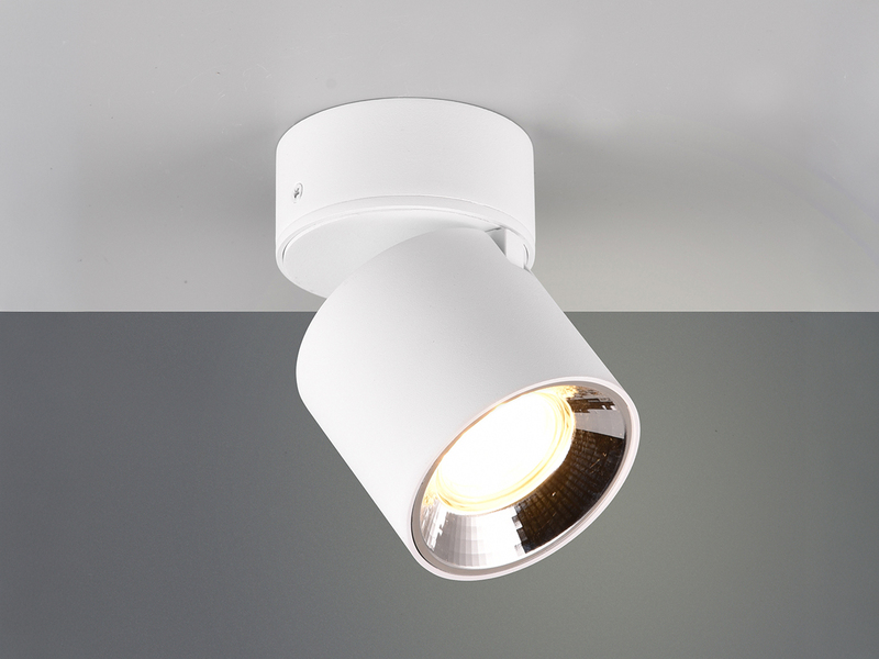 Deckenstrahler Aufbauspot 1-flammig Weiß Ø 9cm, inkl. GU10 LED