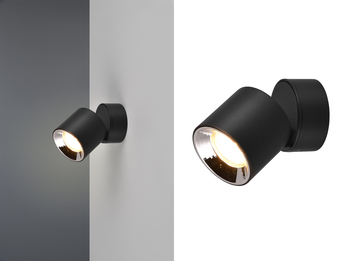 LED Spot Deckenstrahler Schwarz dimmbar, Breite 9cm